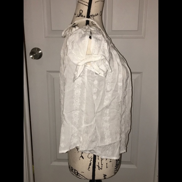 White Ruffle Tee - Picture 3 of 5